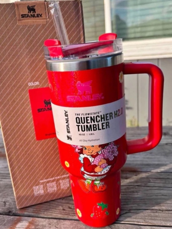 Stanley Other - Strawberry Shortcake x Stanley quencher water bottle cup loveshackfancy